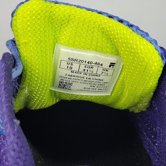 Fila Venti Women's Cool Max Blue Purple Running Athletic LIKE NEW Shoe US Sz 10 - Picture 13 of 13
